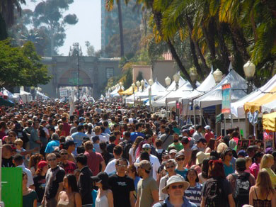 Balboa Park Visitors, present day, San Diego California