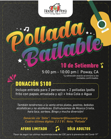 Pollada Bailable Fundraising Event info