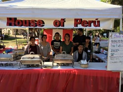 House of Peru's booth at the Ethnic Food Fair at House of Pacific Relations' International Cottages in Balboa Park